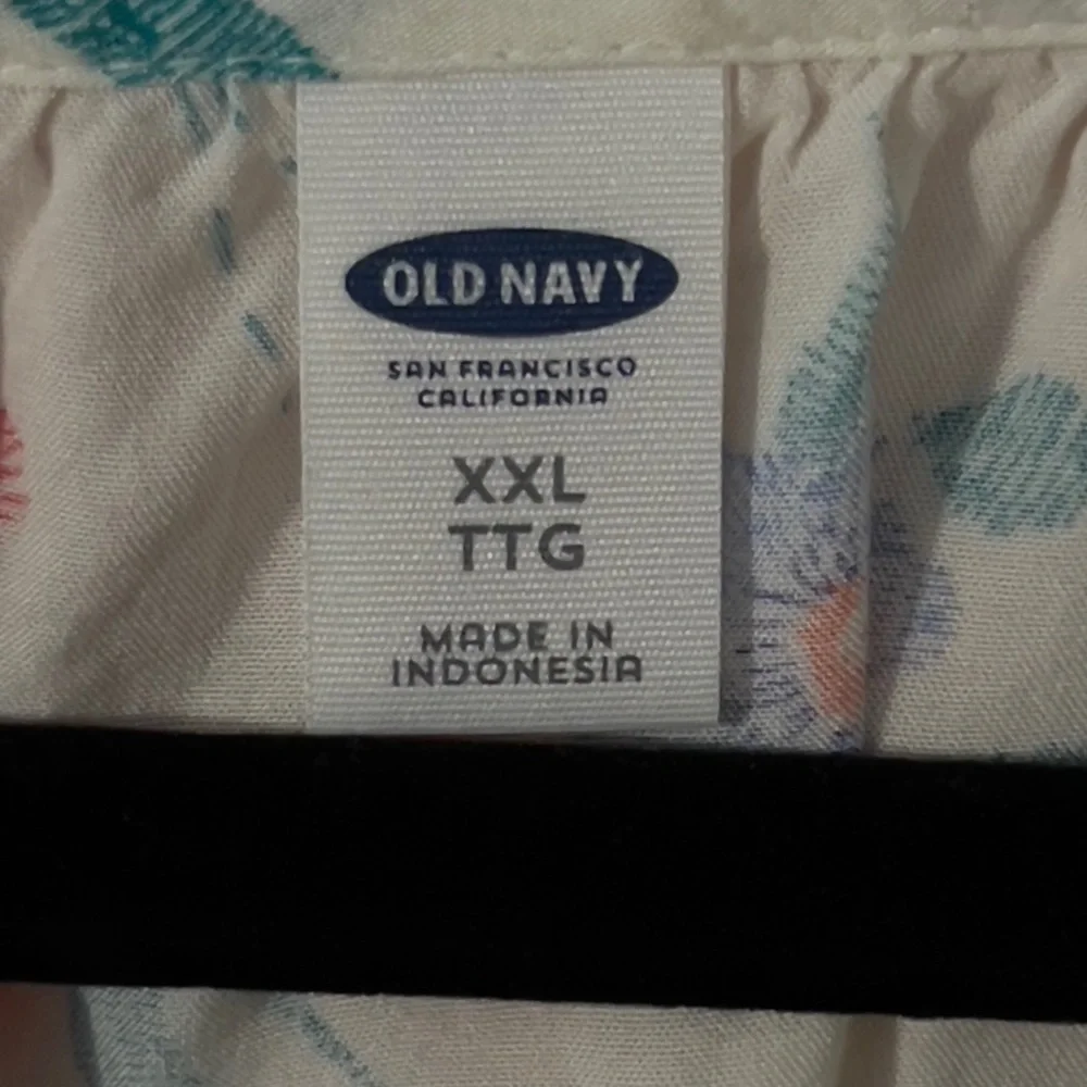 Old Navy Off-White Floral Boho V-neck Blouse - Picture 5 of 6